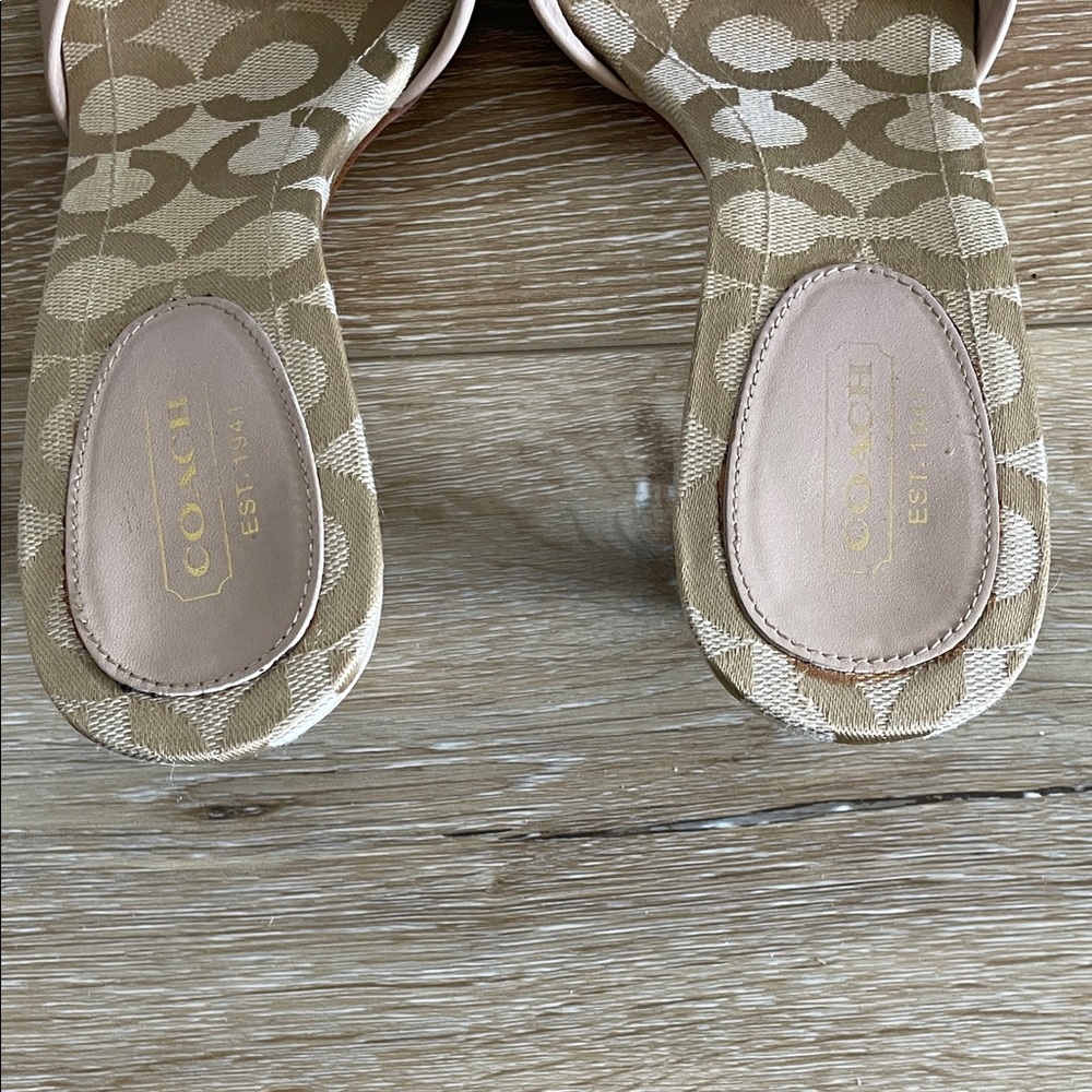 Coach Knot Leather Slide Mules 8B - Picture 8 of 12